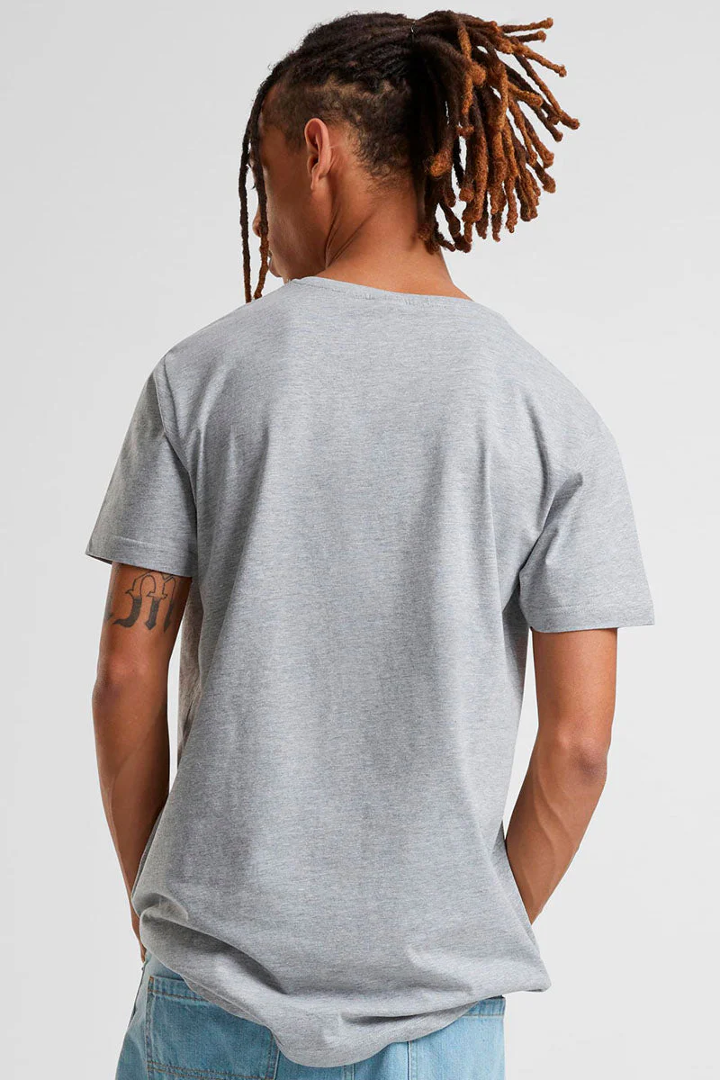 URBAN CLASSICS Shaped Long Tee Grey - Image 4