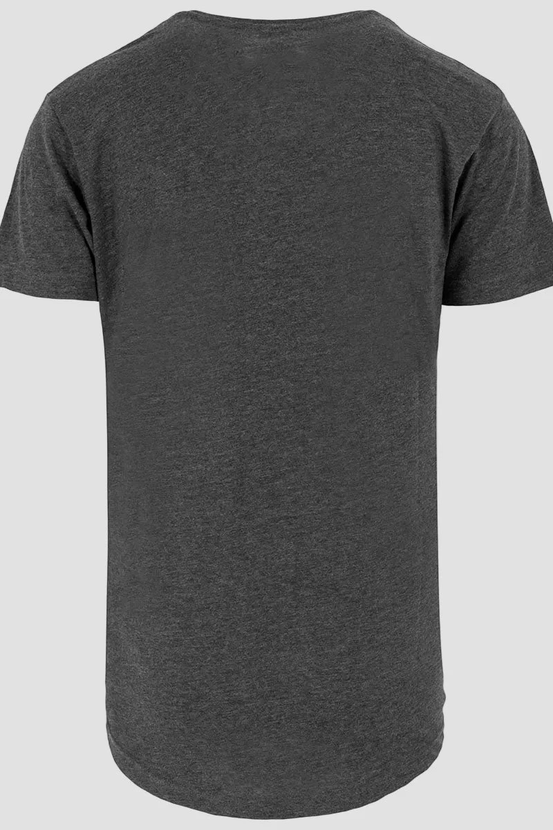 URBAN CLASSICS Shaped Long Tee Charcoal - Image 5