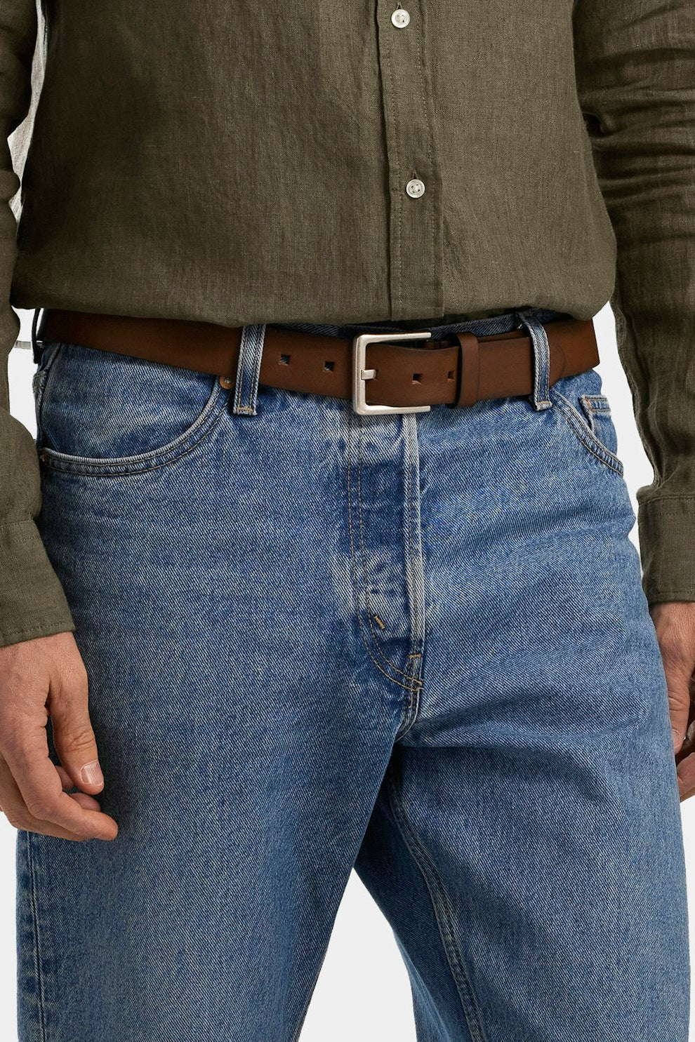 Saddler Ribe Belt Brown - Image 2