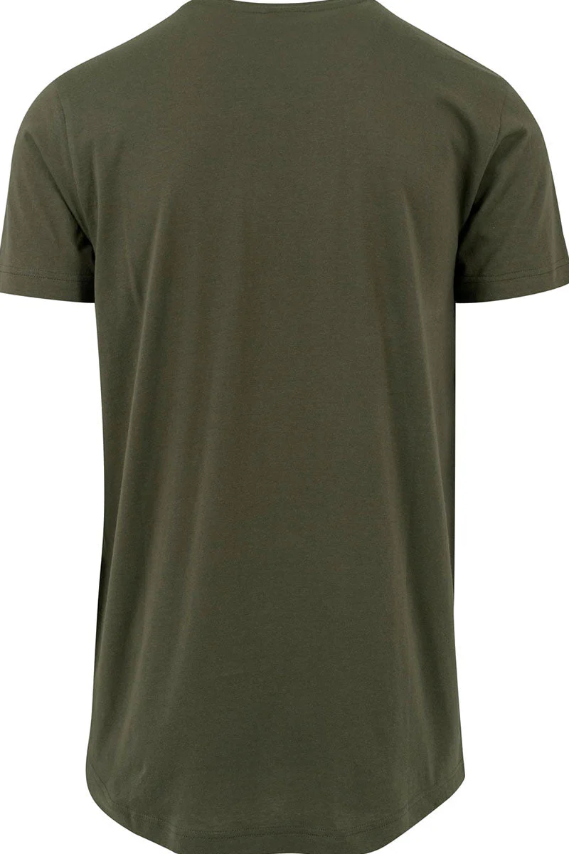URBAN CLASSICS Shaped Long Tee Olive - Image 5