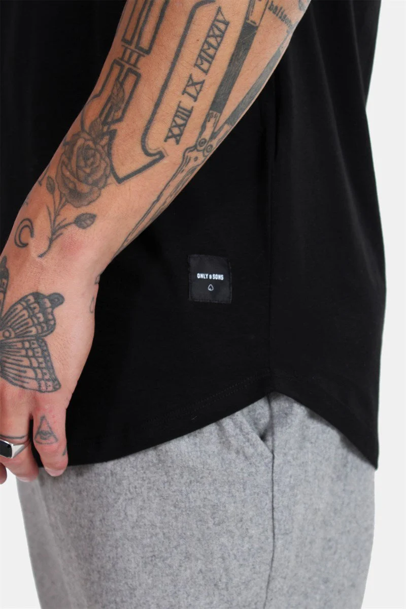 Only & Sons MATT LONGY SS TEE Black - Image 4