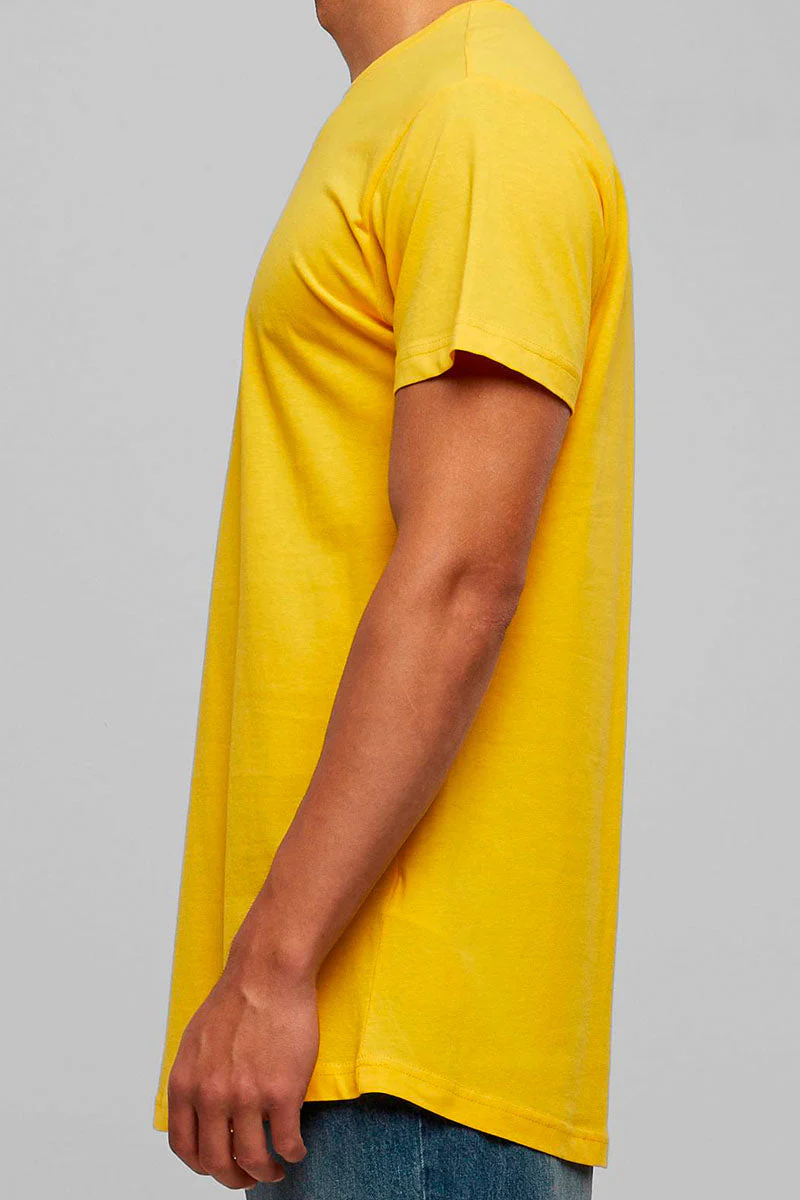 URBAN CLASSICS Shaped Long Tee Chrome Yellow - Image 3