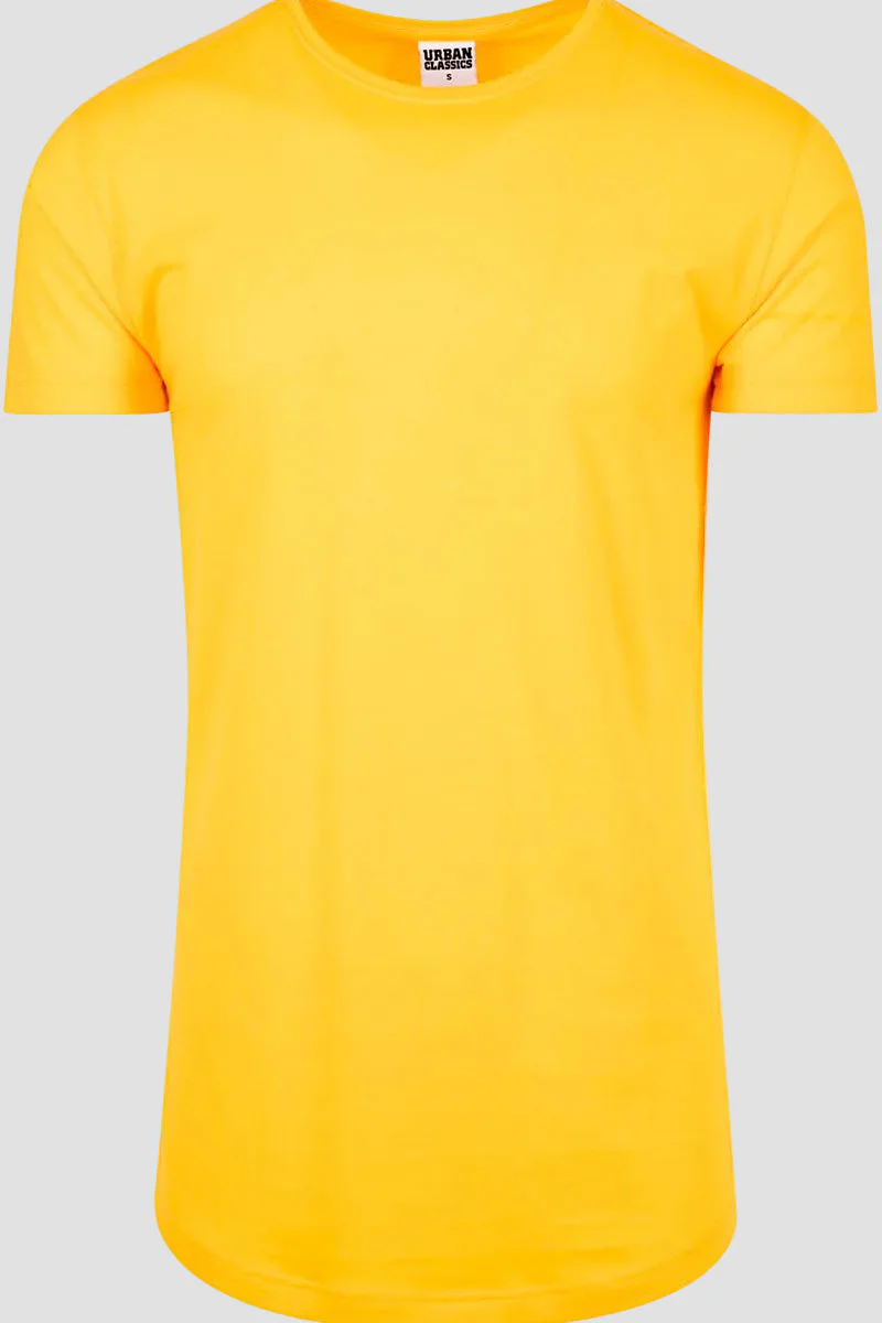 URBAN CLASSICS Shaped Long Tee Chrome Yellow - Image 4