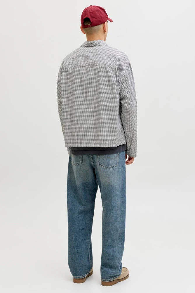 Jack & Jones Austin Clean Check Shirt Odyssey Gray - Image 3