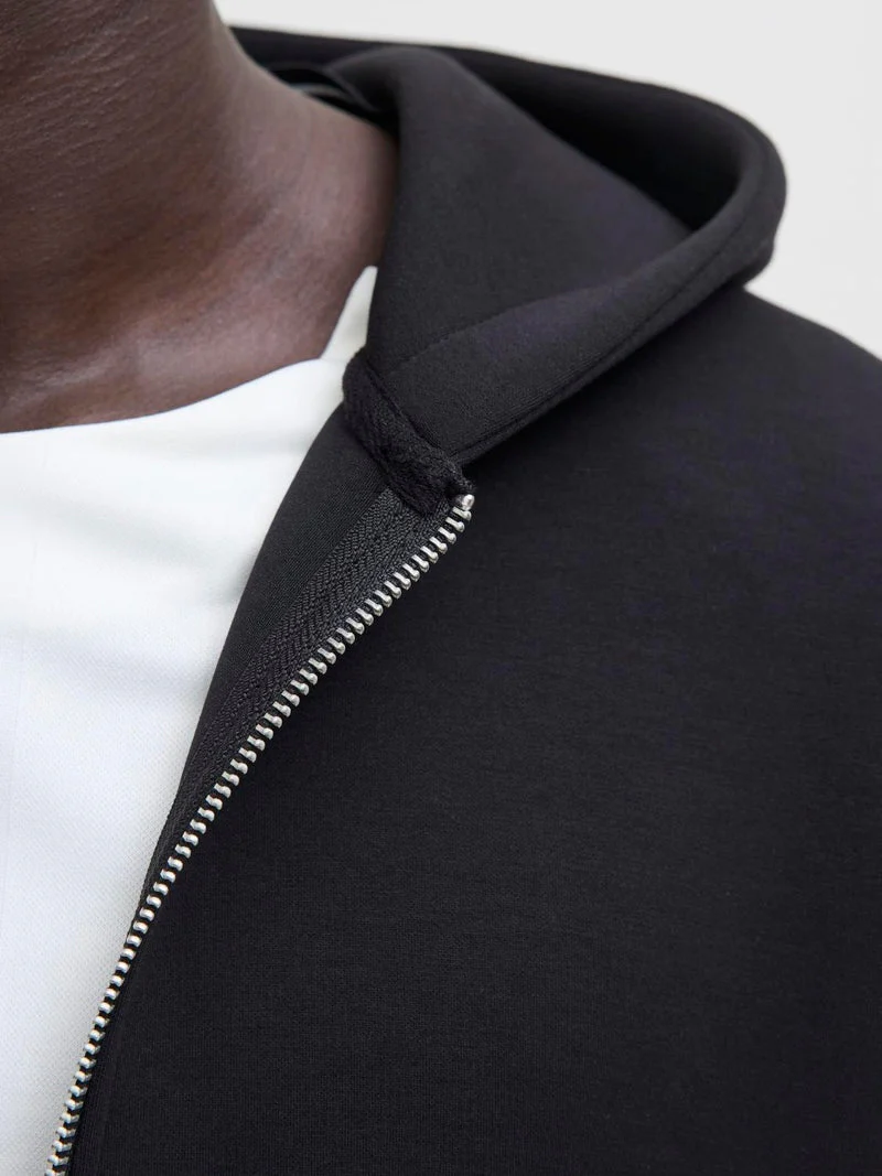 Jack & Jones Cover Scuba Sweat Zip Hood Black - Image 11