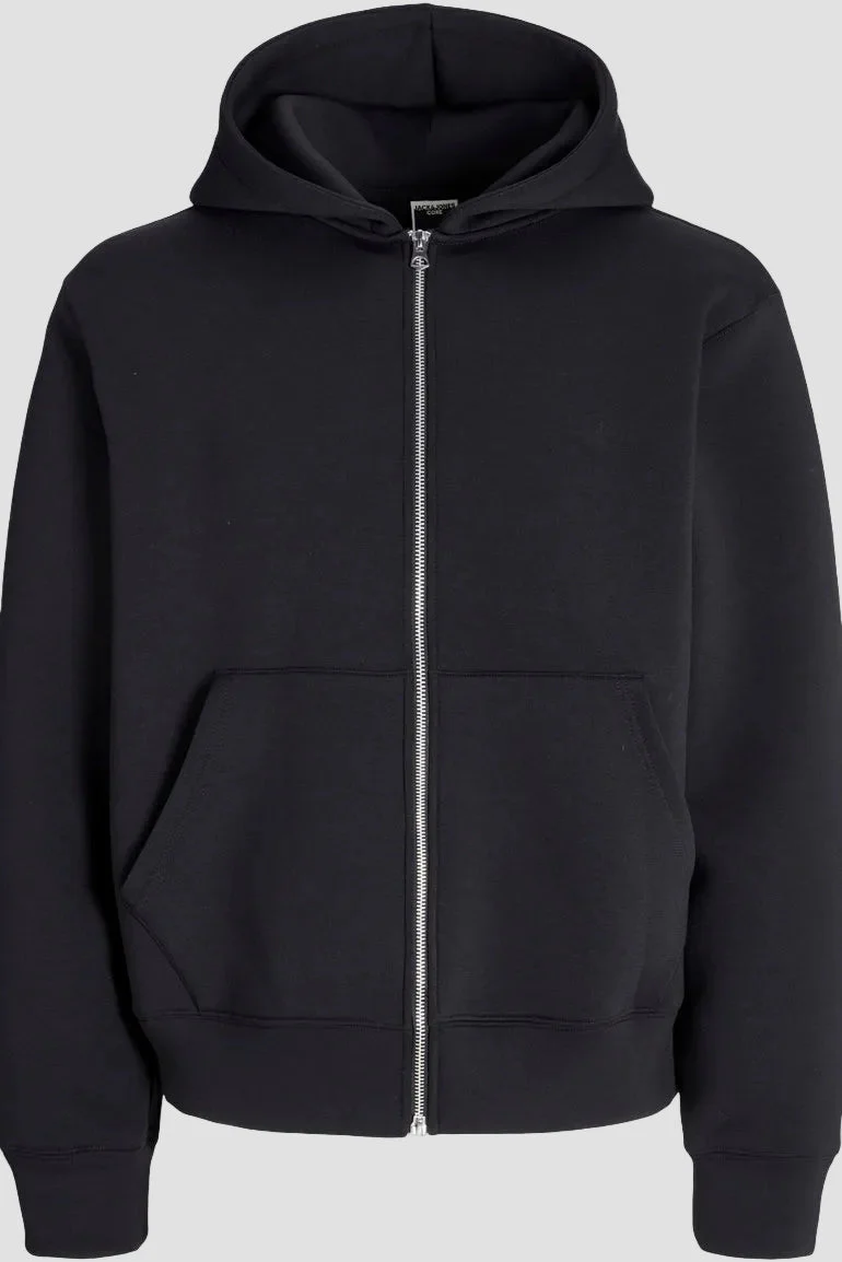 Jack & Jones Cover Scuba Sweat Zip Hood Black - Image 3