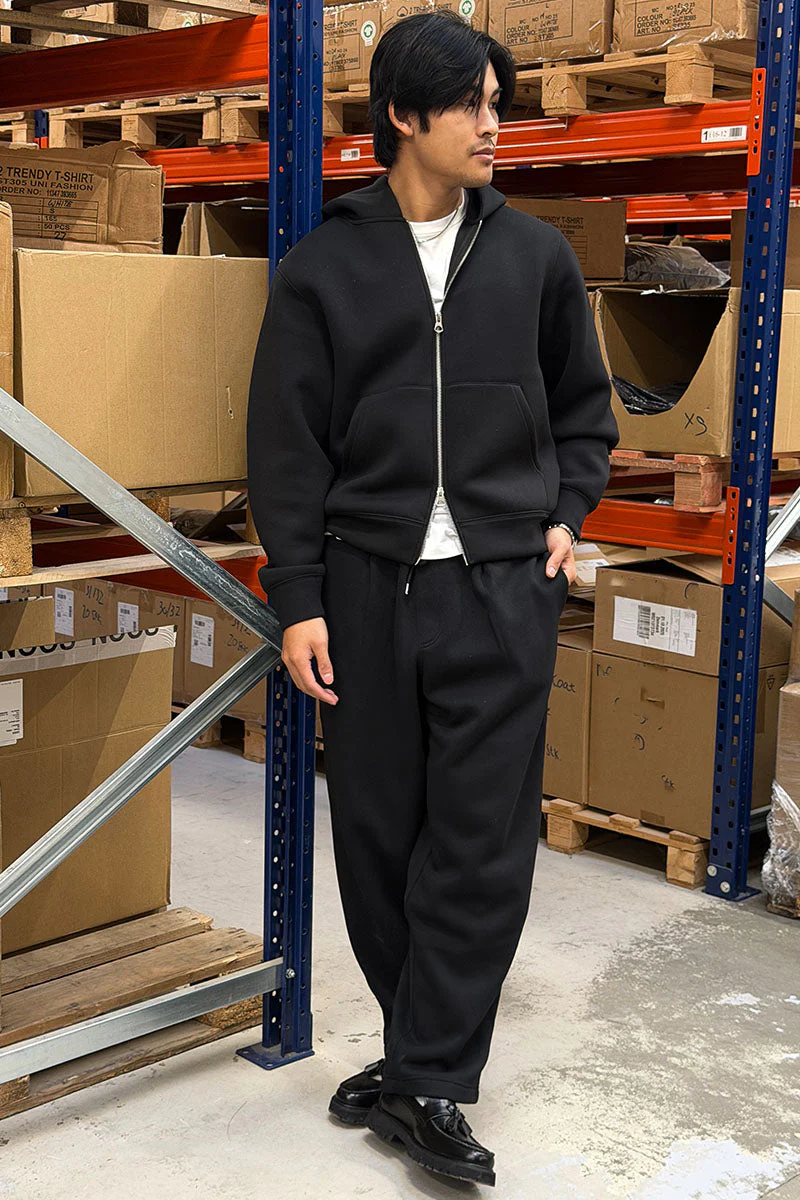 Jack & Jones Cover Scuba Sweat Zip Hood Black - Image 5