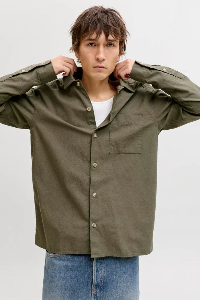 Jack & Jones Tristan Overshirt LS Dusty Olive - Image 4