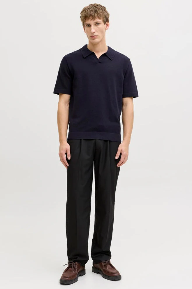 Jack & Jones Blamilano Spring Split Neck SS Night Sky - Image 2