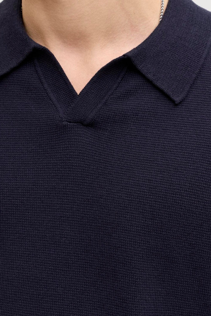 Jack & Jones Blamilano Spring Split Neck SS Night Sky - Image 5
