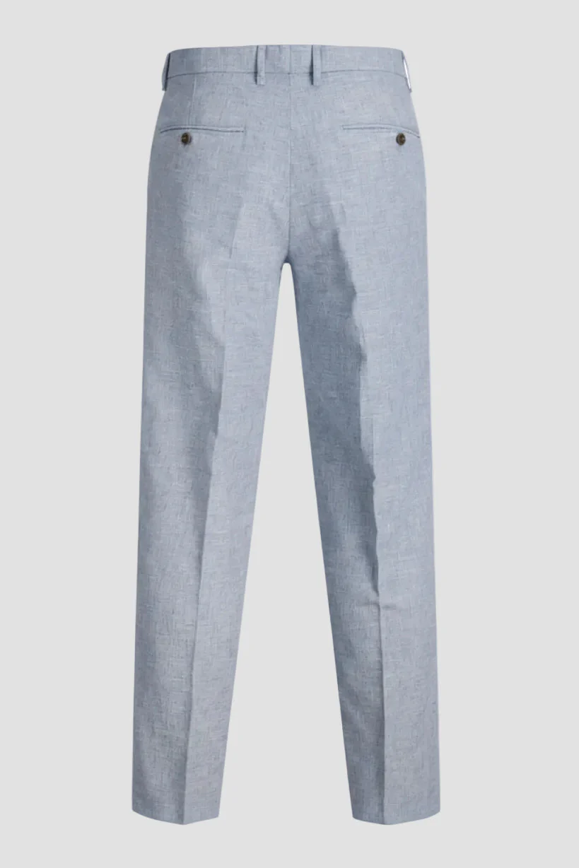 Jack & Jones Martin Summer Trousers Linen Blend Faded Denim - Image 10