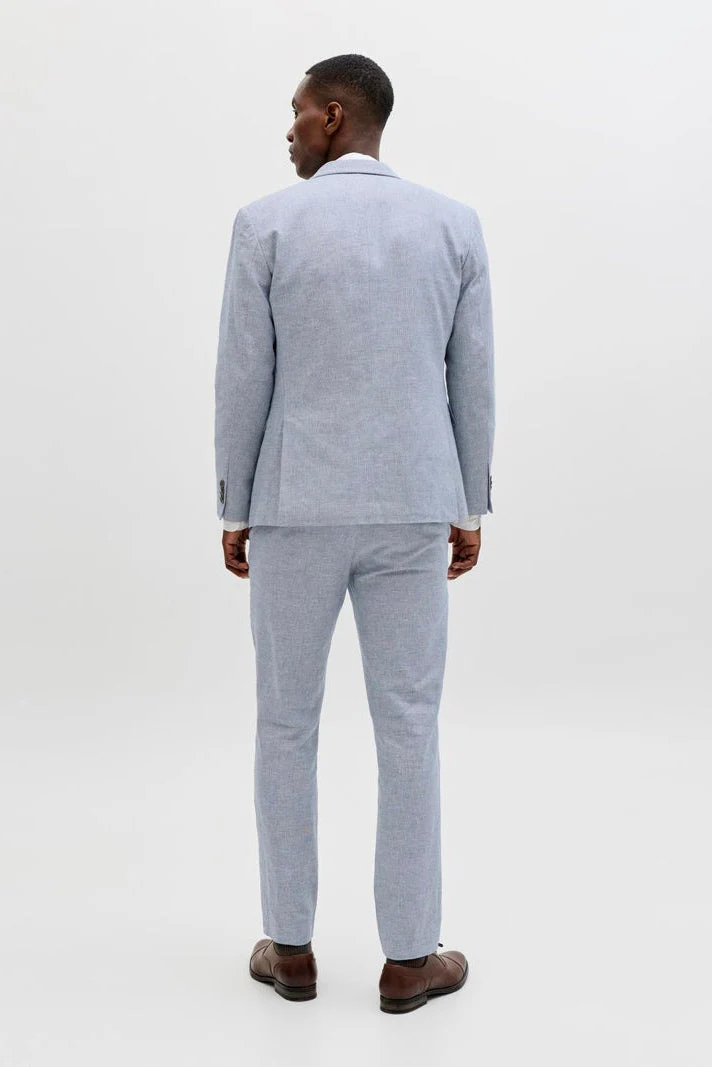 Jack & Jones Martin Summer Trousers Linen Blend Faded Denim - Image 5