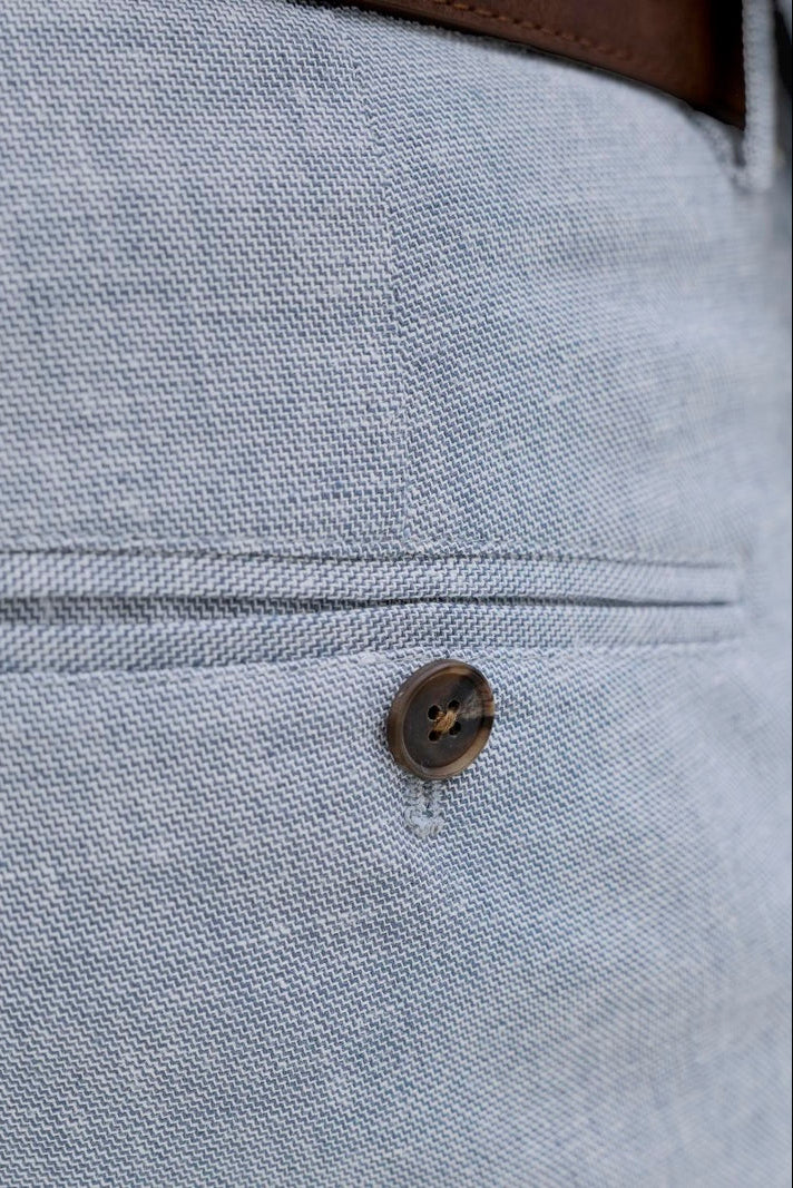 Jack & Jones Martin Summer Trousers Linen Blend Faded Denim - Image 8