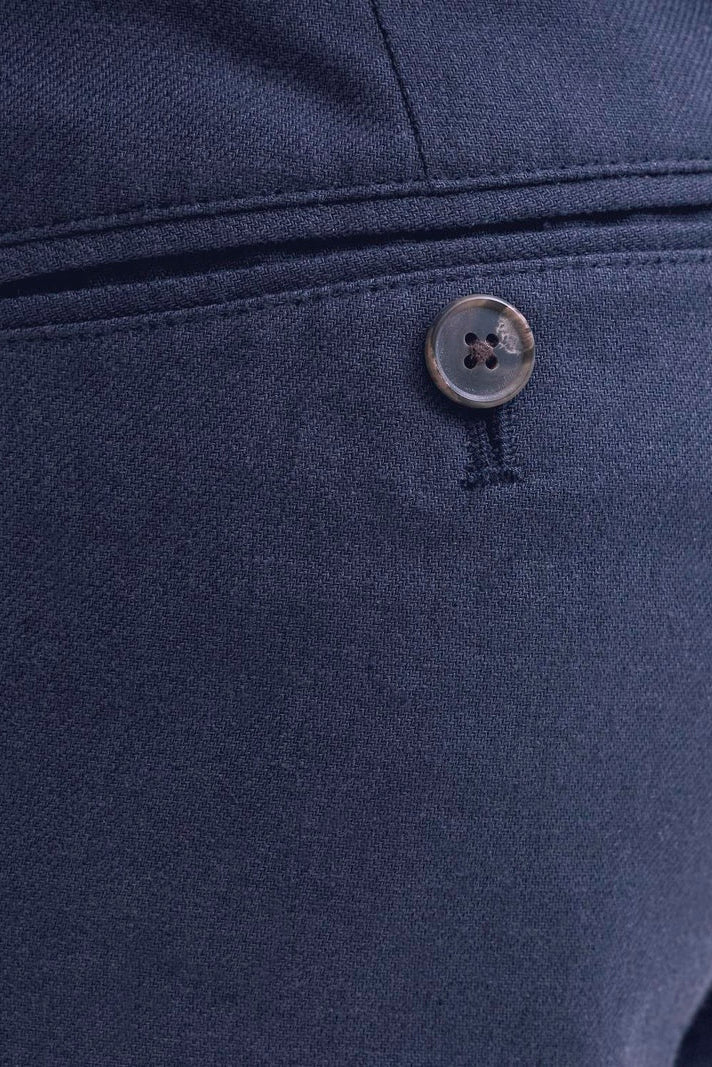 Jack & Jones Martin Summer Trousers Linen Blend Dark Navy - Image 6