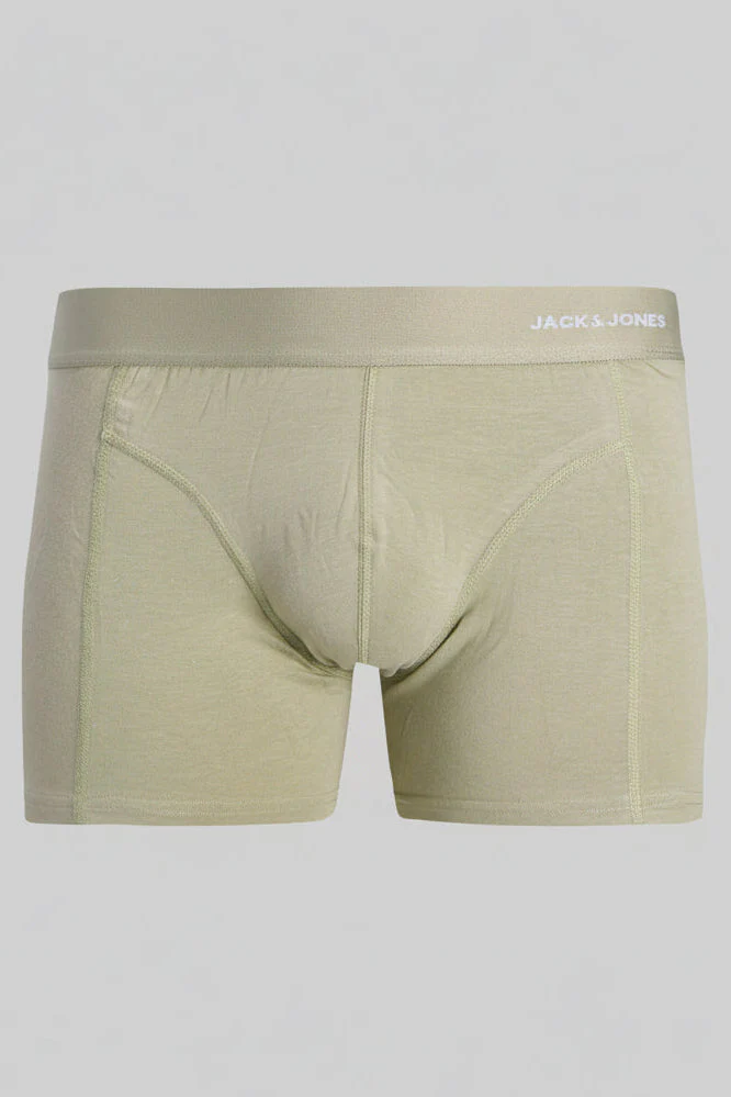 Jack & Jones Gabriel Bamboo Trunks 3 Pack Smokey Olive - Image 2