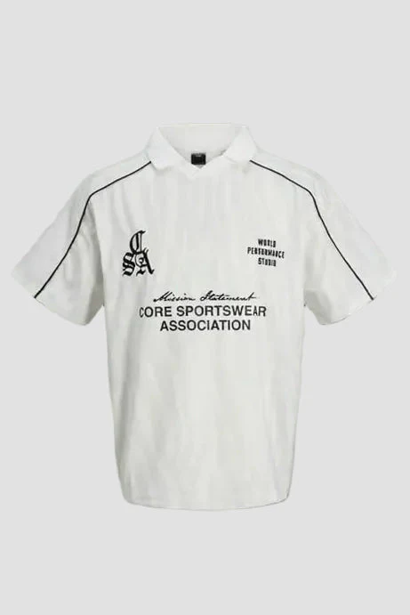 Jack & Jones Codust Piping Football Open Collar Ss Bright White - Image 7