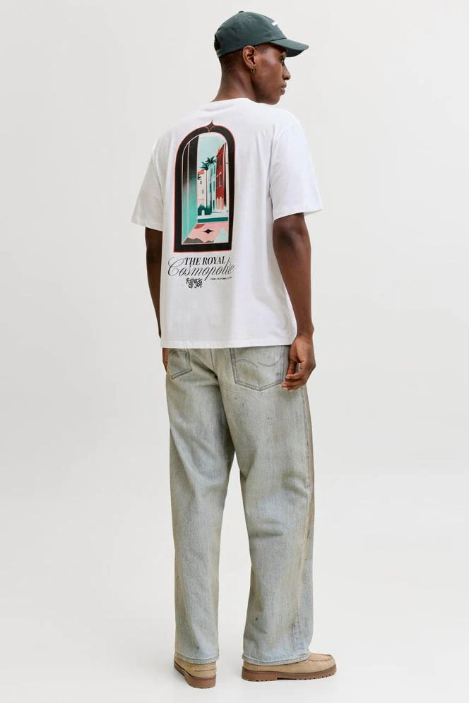 Jack & Jones Paradise Island Tee Ss Crew Neck Bright White - Image 3