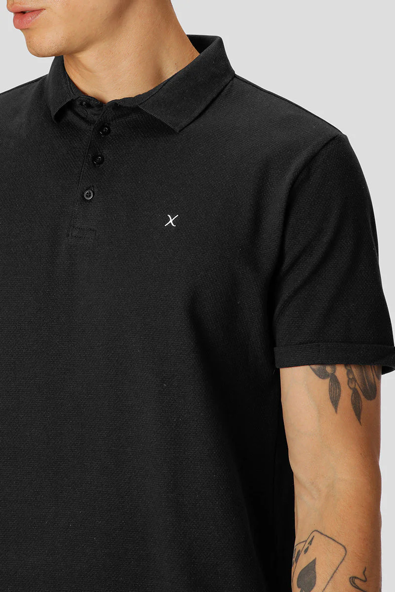 Clean Cut Copenhagen Silkeborg Stretch Polo Black - Image 4