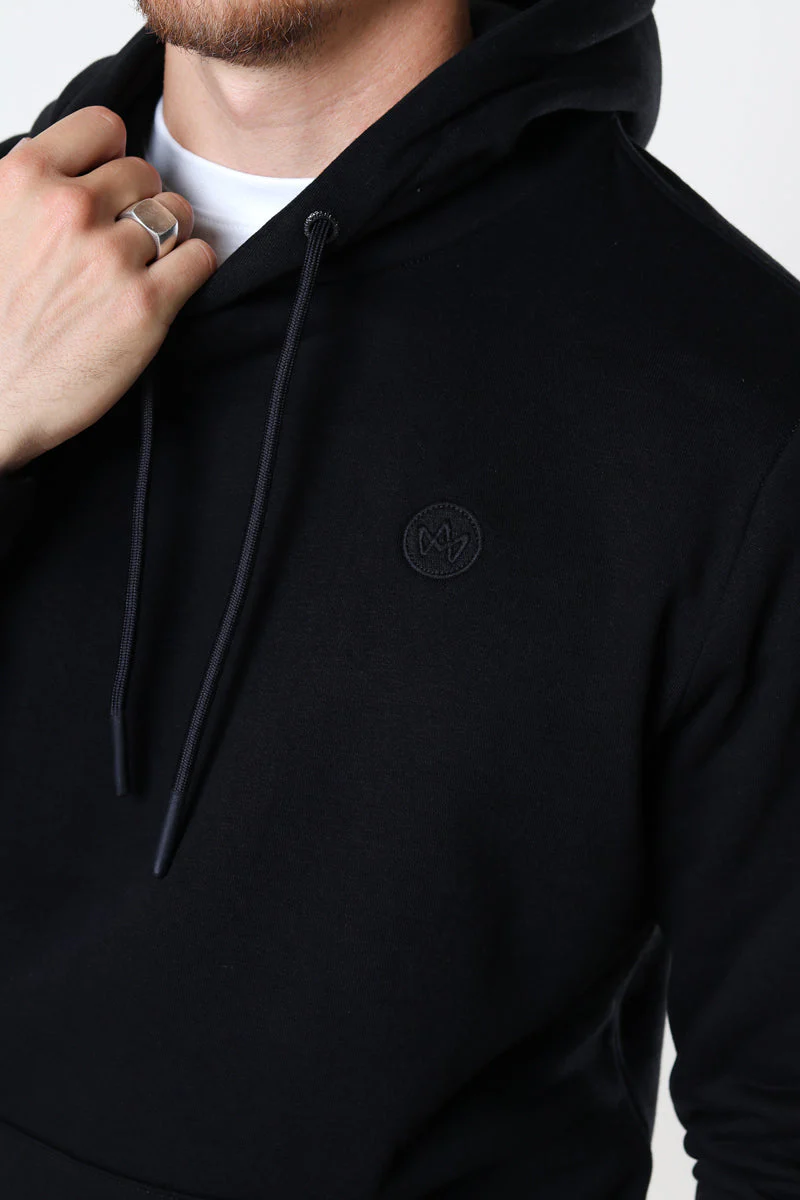 Kronstadt Lars Organic/Recycled hood sweat Black - Image 3