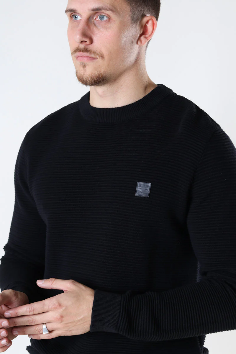 Solid Valencia Crew Knit Black - Image 4