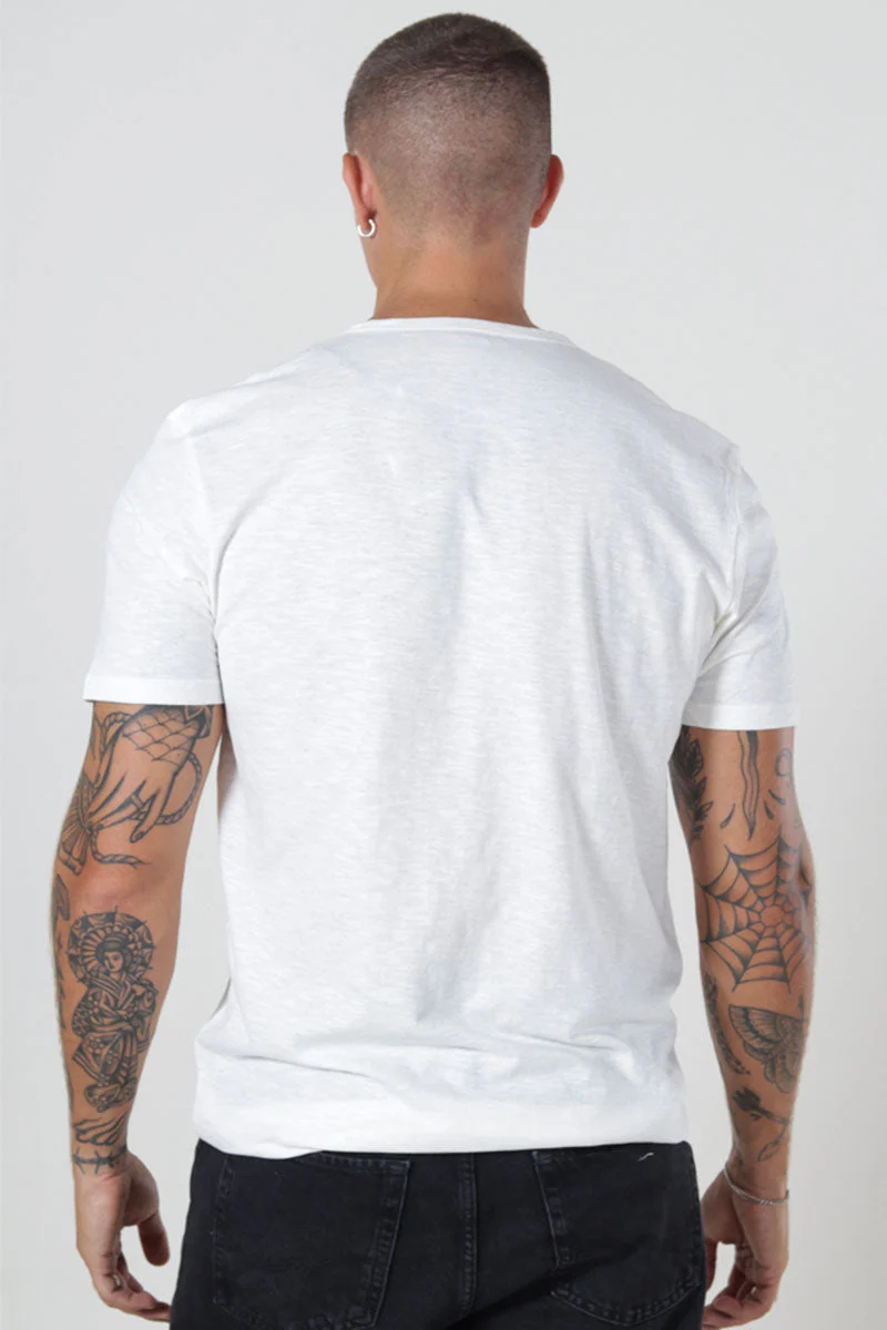 Jack & Jones JJESPLIT NECK TEE SS NOOS Cloud Dancer Slim - Image 4