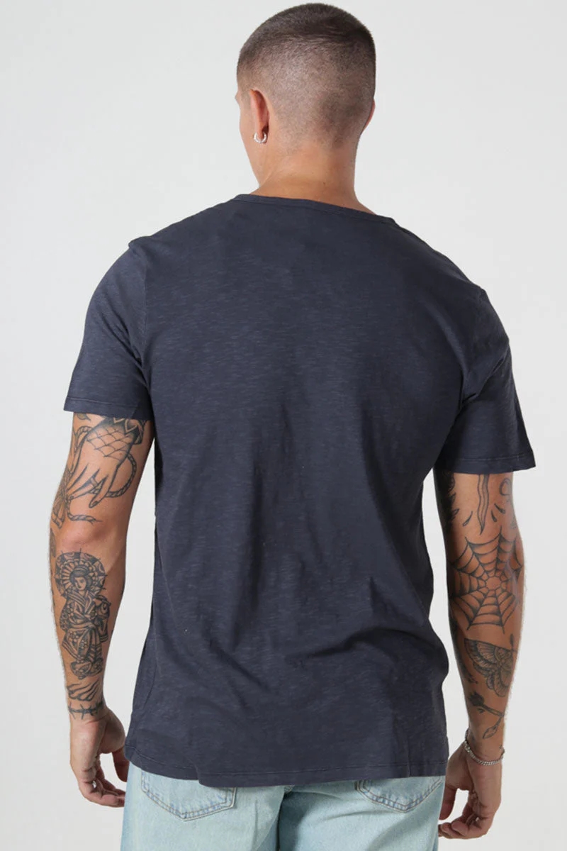 Jack & Jones JJESPLIT NECK TEE SS NOOS Black Slim - Image 4