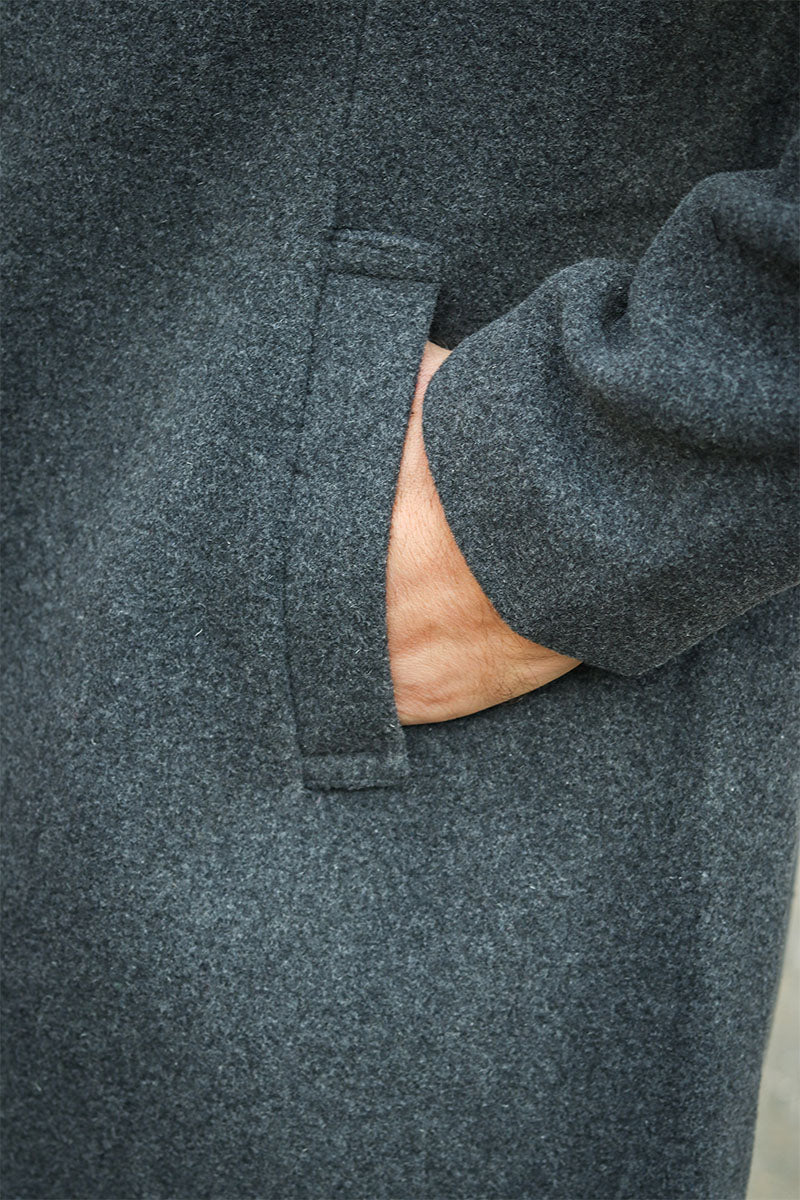 ONLY & SONS JAYLON WOOL COAT OTW Dark Grey Melange - Image 3