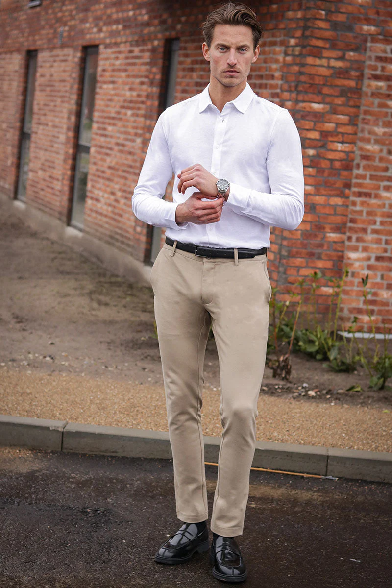 ONLY & SONS Miles LS Stretch Shirt White - Image 3