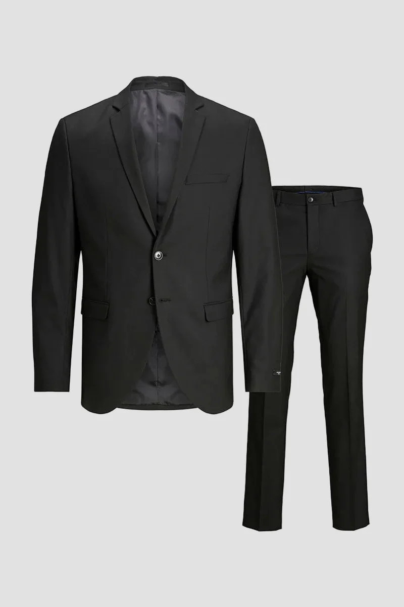 Jack & Jones Premium Franco Slim Fit Suit Black - Image 13