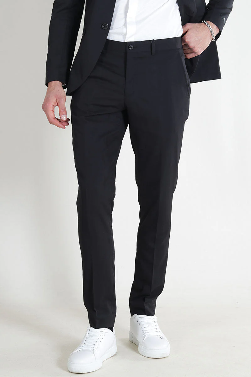 Jack & Jones Premium Franco Slim Fit Suit Black - Image 8