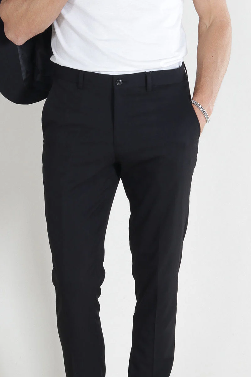 Jack & Jones Premium Franco Slim Fit Suit Black - Image 9