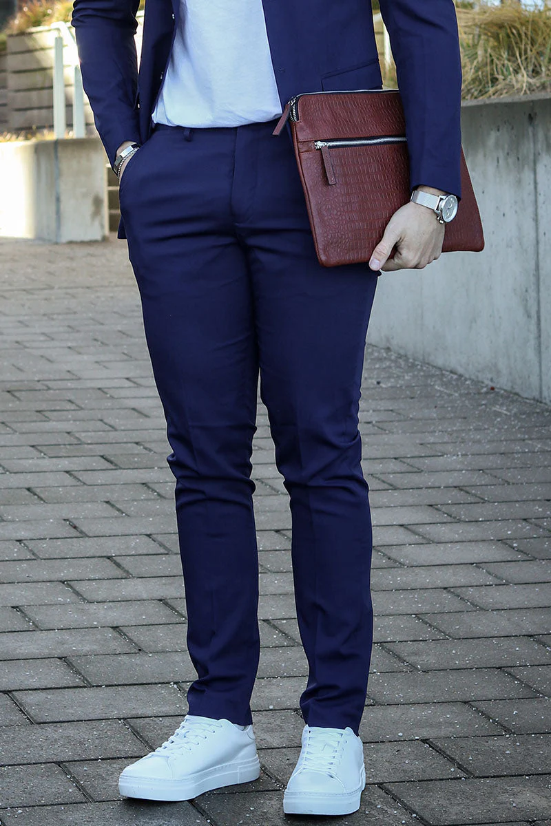 Jack & Jones Premium Franco Slim Fit Suit Medieval Blue - Image 4