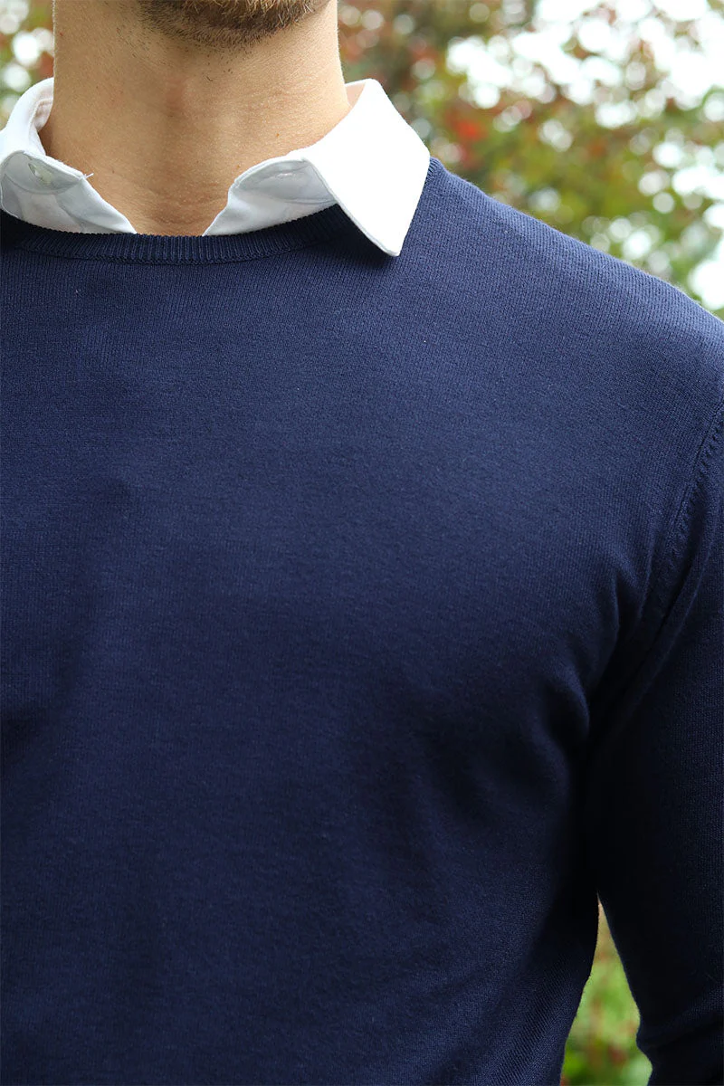 JEFF GREYSON CREW KNIT Navy - Image 4
