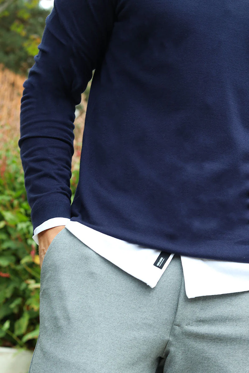 JEFF GREYSON CREW KNIT Navy - Image 5