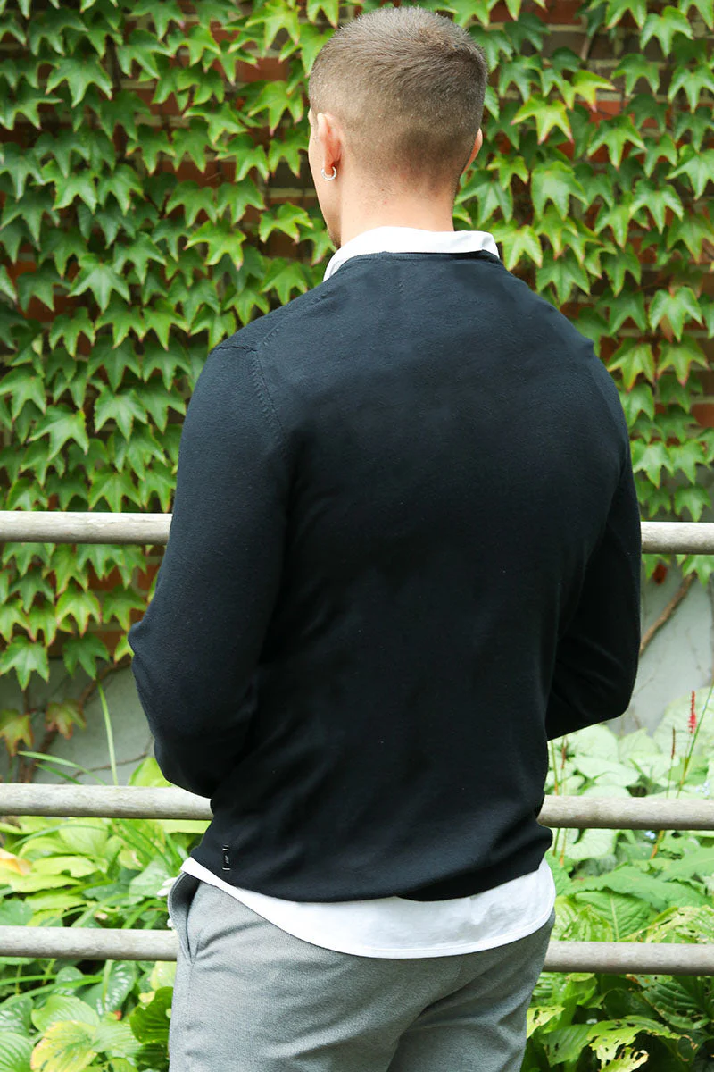 JEFF GREYSON CREW KNIT Black - Image 4