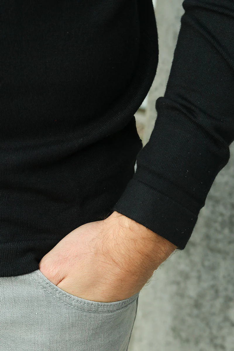 JEFF MALCOLM ROLL NECK KNIT Black - Image 4