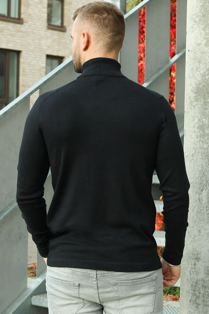 JEFF MALCOLM ROLL NECK KNIT Black - Image 5
