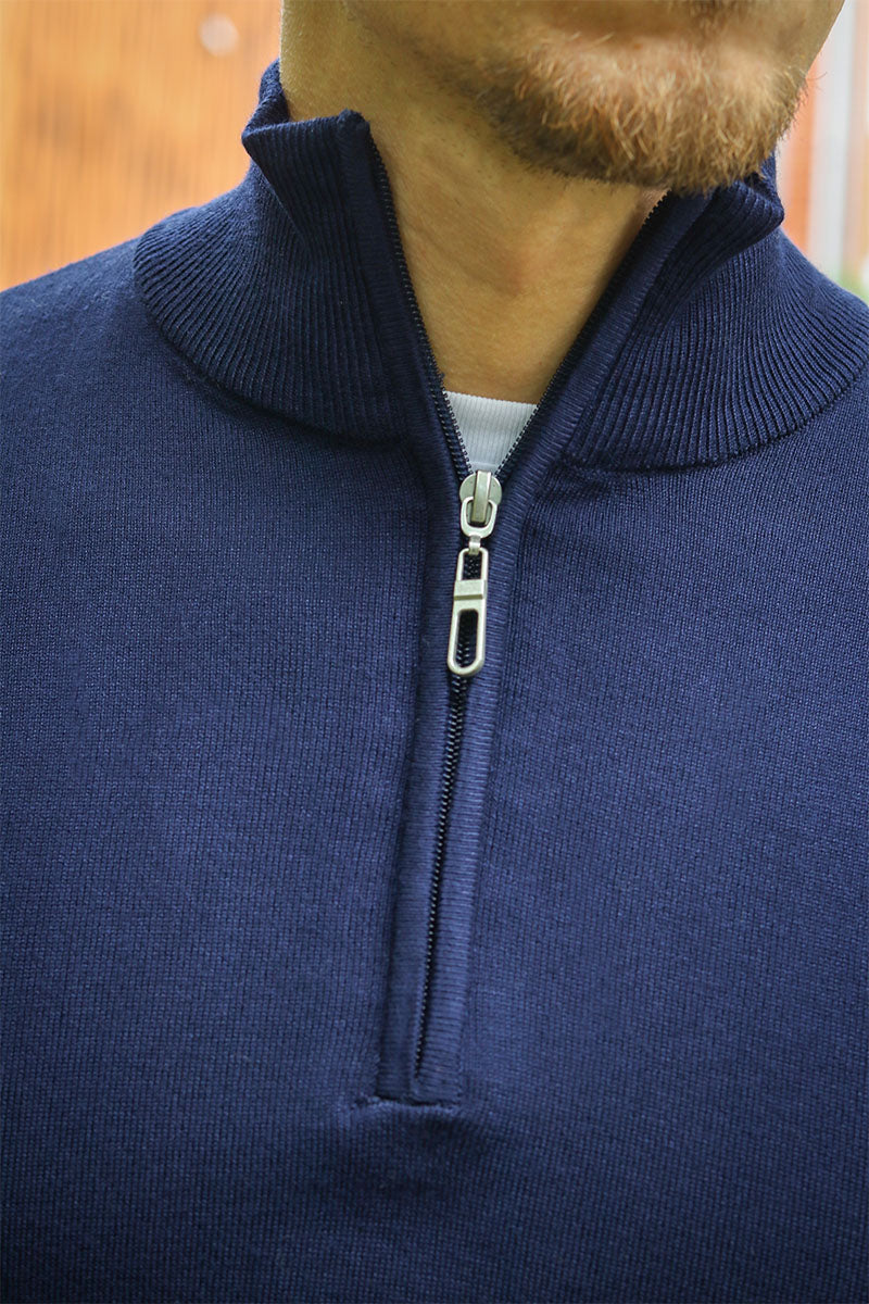 JEFF FRANKIE HALF ZIP KNIT Navy - Image 3