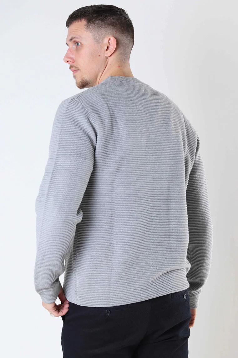 Solid Valencia Crew Knit Light Grey Melange - Image 4