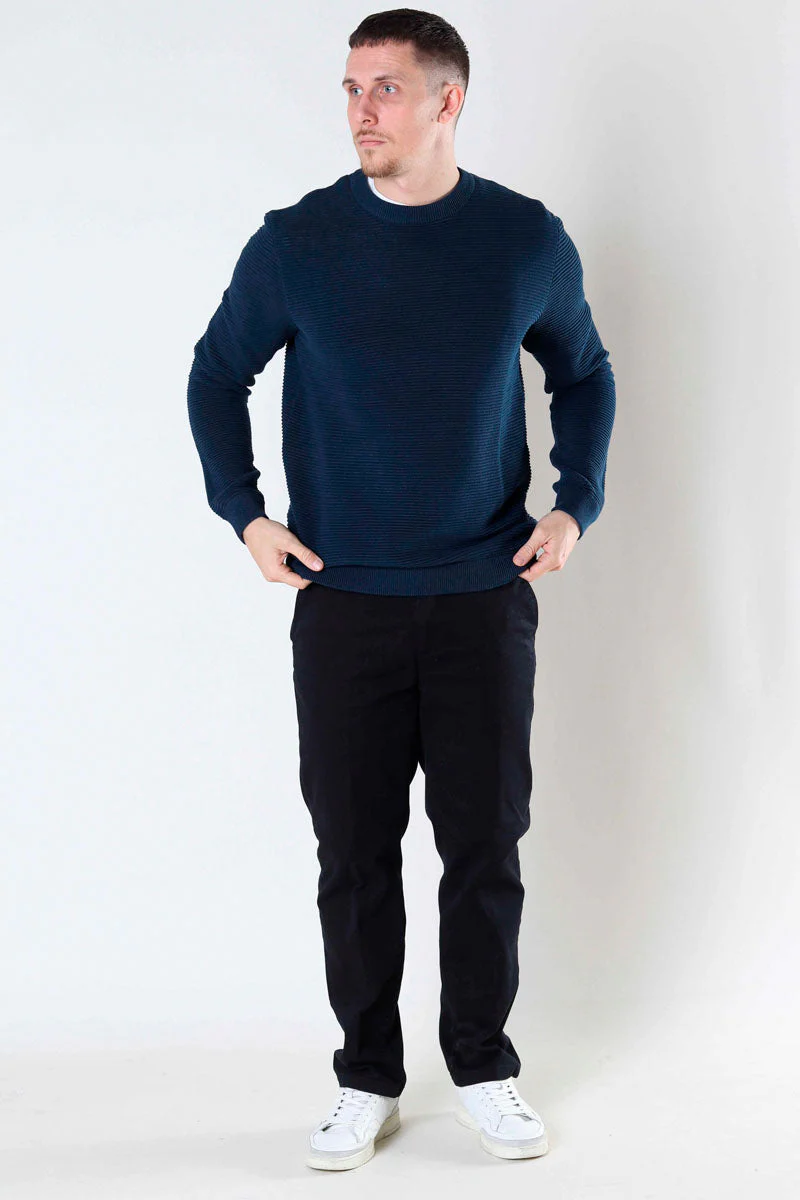 Solid Valencia Crew Knit Insignia Blue - Image 2