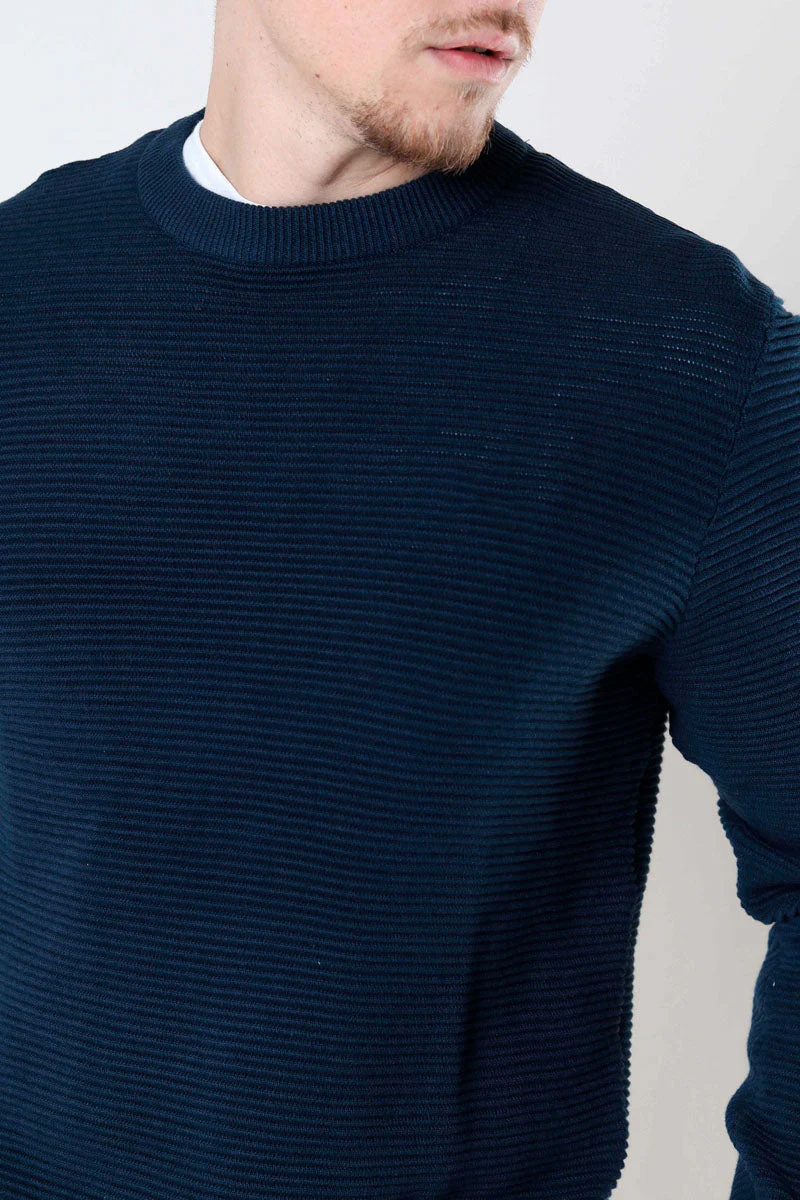Solid Valencia Crew Knit Insignia Blue - Image 3