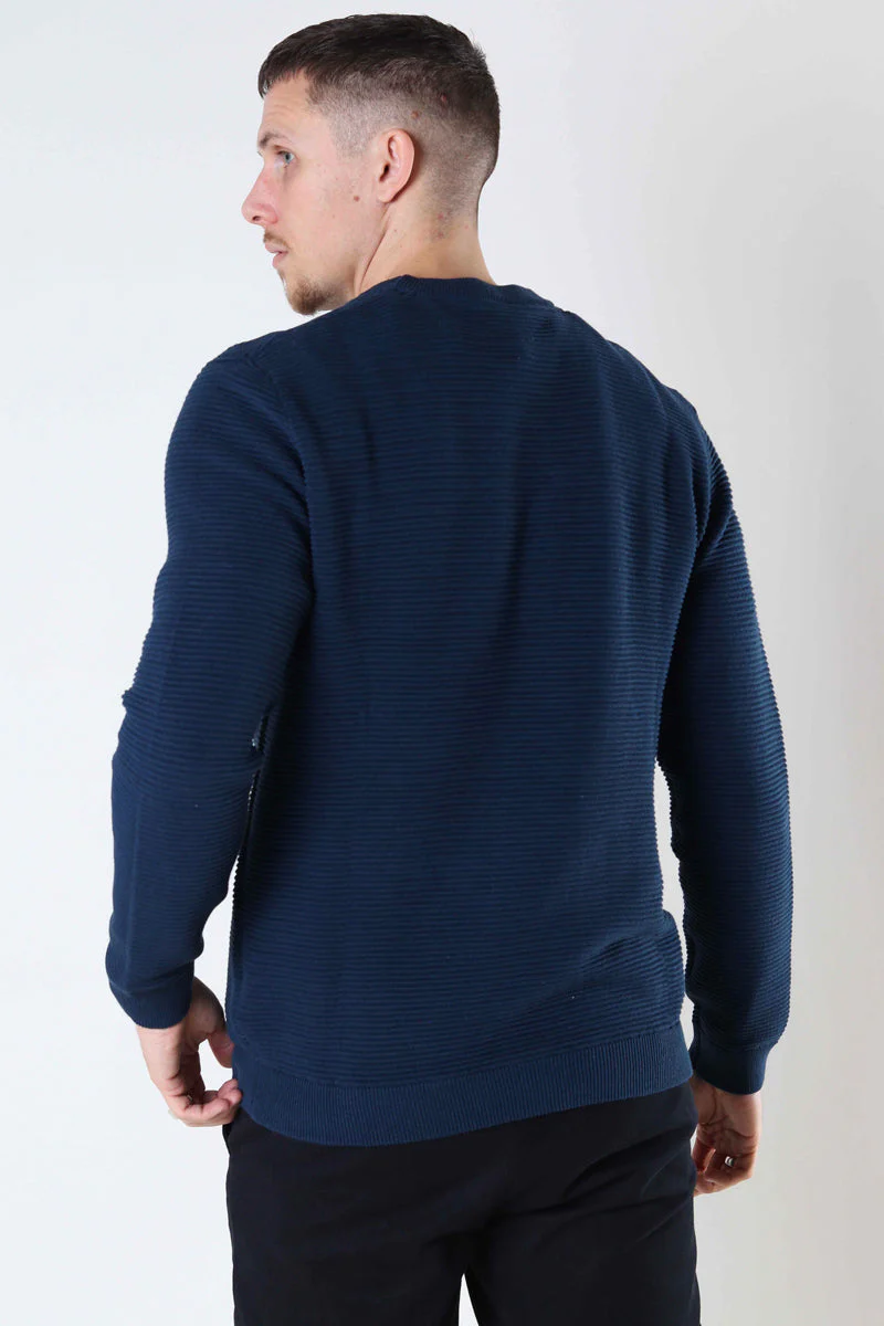 Solid Valencia Crew Knit Insignia Blue - Image 4