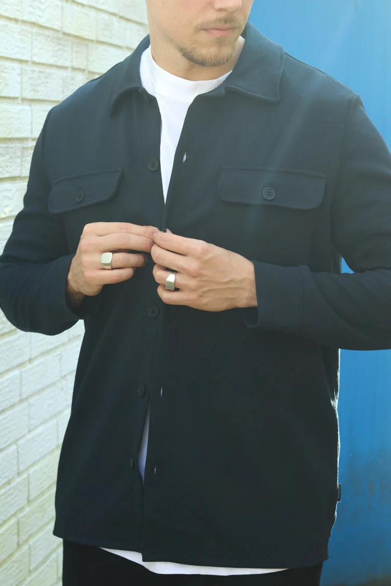 ONLY & SONS KODYL OVERSHIRT SWEAT Dark Navy - Image 4