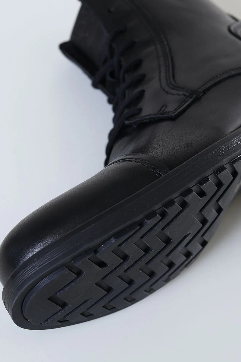 Jack & Jones RUSSEL LEATHER BOOTS Anthracite - Image 5
