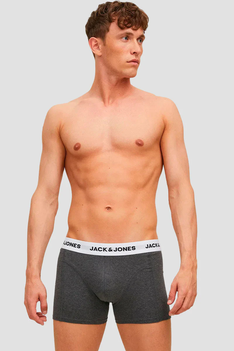 Jack & Jones JACBASIC WHITE WB TRUNKS 5 PACK NOOS Forest Night - Image 4