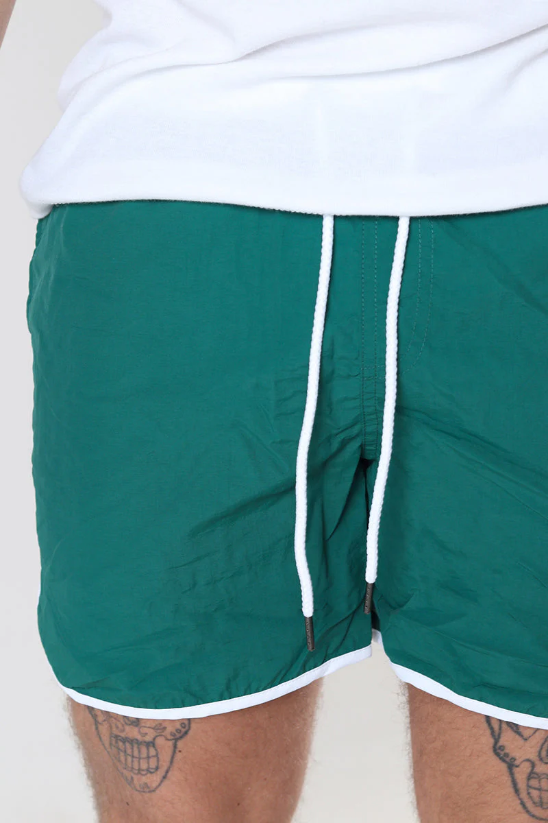 Urban Classics Retro Swim shorts White/Green - Image 4