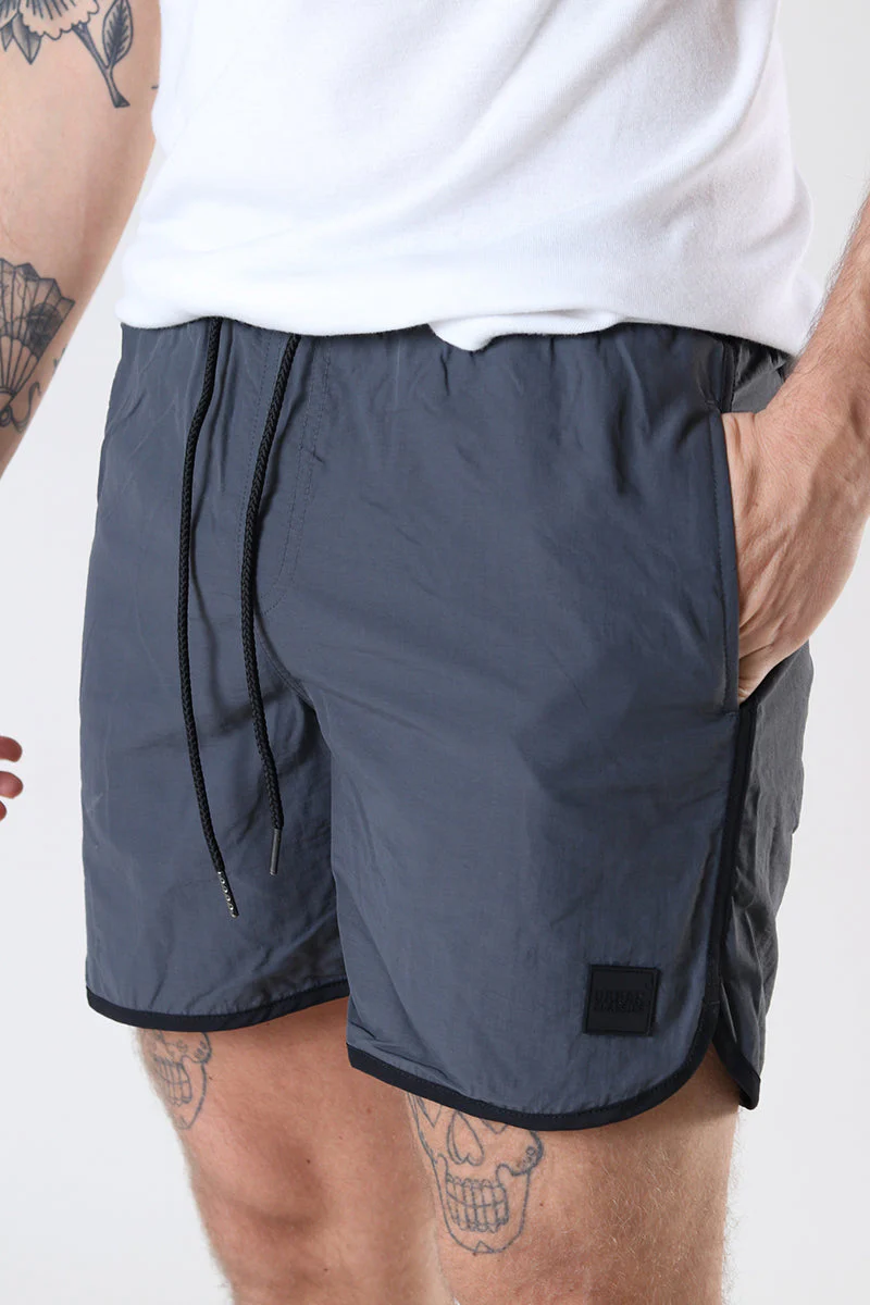 Urban Classics Retro Swim shorts Black/Dark shadow - Image 3