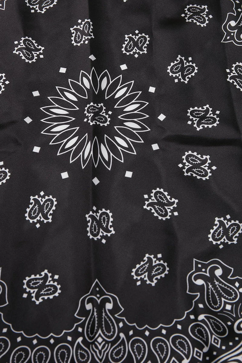 Urban Classics Satin Bandana 2-Pack Black/Olive - Image 4