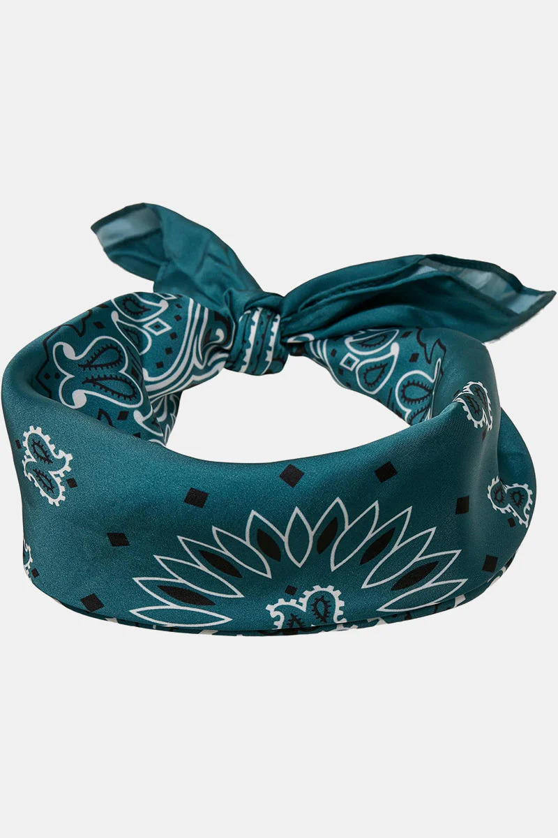 Urban Classics Satin Bandana 2-Pack Cherry/teal - Image 4