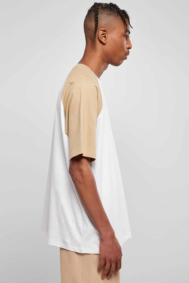 Urban Classics Organic Oversized Raglan Tee White/Beige - Image 3